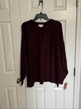 Women's Burgundy Crewneck Sweater